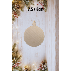Bombka klasyczna 6cm (7,5cm), bombka 6cm, sklejka 3mm